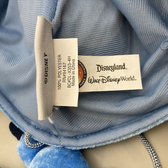 STITCH Blue Plush Hat With Paws Walt Disney World Teeth Cap Adjustable Costume - Picture 8 of 9